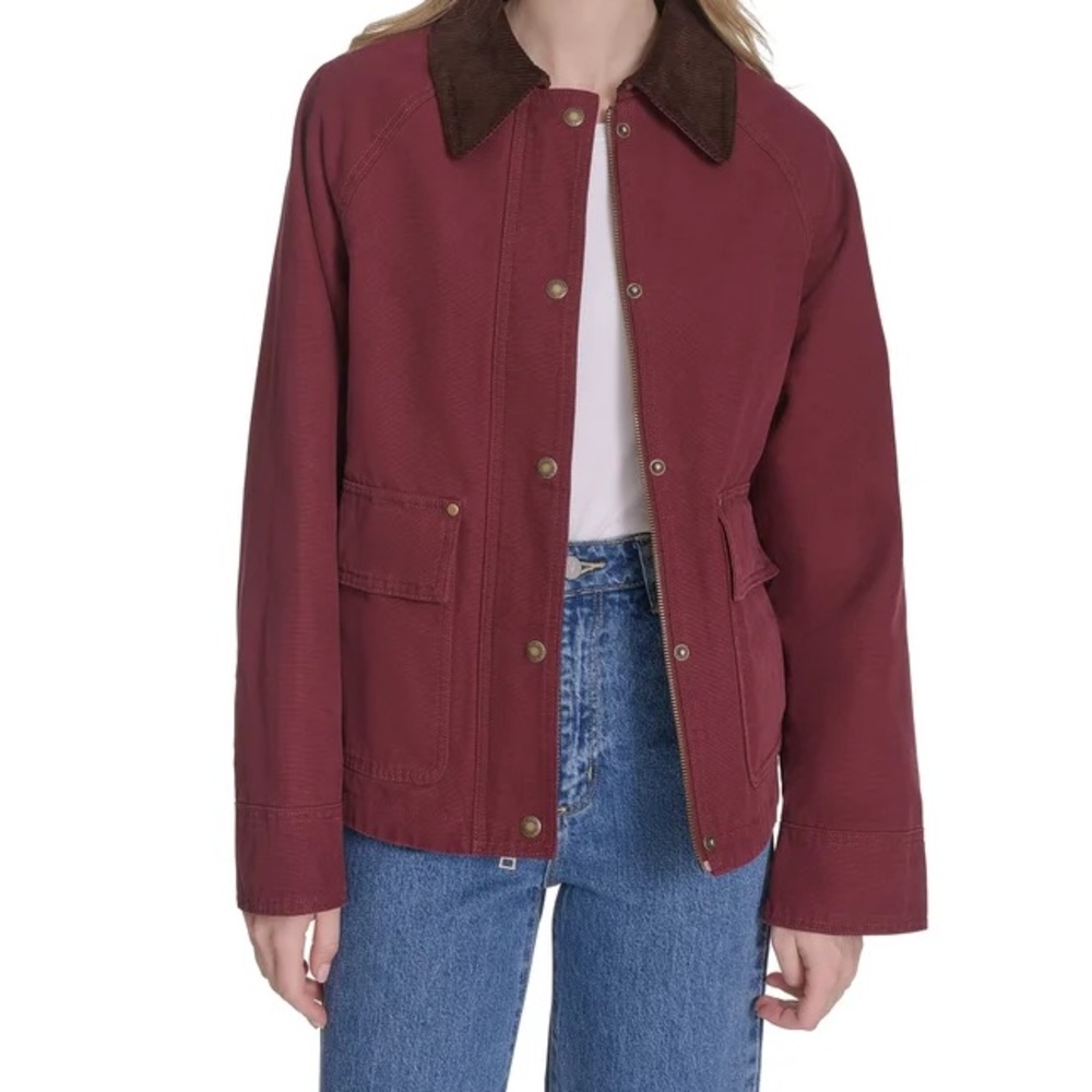 Levi's Women's Canvas Jacket, Dark Red, Small, M & XL Available - NWT